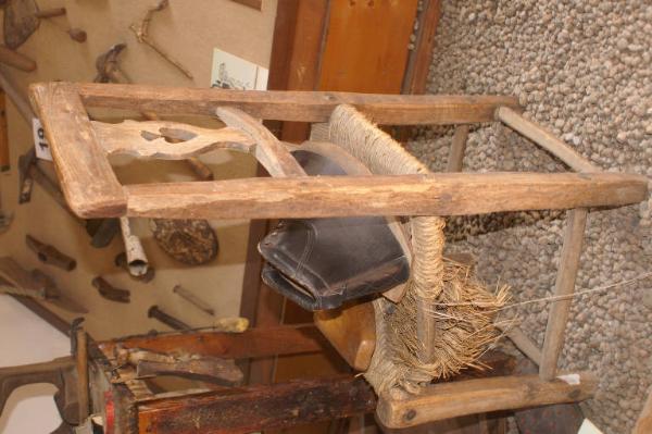 Sedia in paglia per
